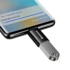 BASEUS ZJJQ000001 Ingenuity Mini OTG adapter USB-A na USB-C črn