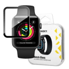 Noah Hibridno zaščitno steklo za Apple Watch 1/2/3 38mm Watch Glass črno