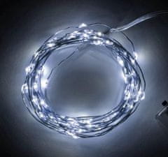 Linder Exclusiv Božična veriga na baterije 50 LED diod s časovnikom Hladno bela