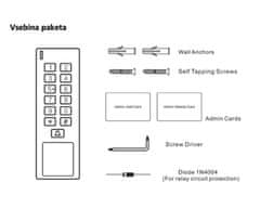 Mave Naprava za nadzor dostopa s PIN kodo in 13.56 MHz RFID čitalcem - 4 RFID ključki brezplačno