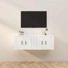 Vidaxl Stenska TV omarica 2 kosa bela 57x34,5x40 cm