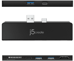 J5CREATE Ultradrive Minidock priklopna postaja, USB, HDMI, do 60W (JCD324B)