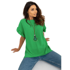 ITALY MODA Ženska bluza z oversize rokavi ALOJZA zelena DHJ-BZ-8336.04_398078 Univerzalni