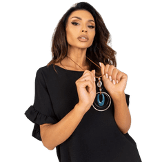 ITALY MODA Ženska bluza z naborkanimi rokavi oversize KATARINA črna DHJ-BZ-8336.04_398029 Univerzalni