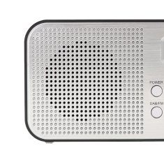 Adler Digitalna budilka Camry CR 1179 z DAB/FM radiem, USB polnjenjem in modrim osvetljenjem - črn/siv rectangular design