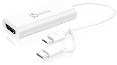 J5CREATE adapter, USB™ na HDMI, bel (JUA165C)