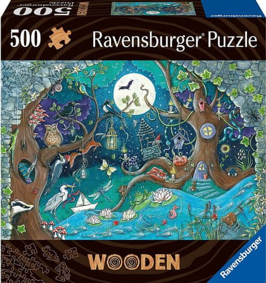 Ravensburger Lesena sestavljanka Čarobni gozd 500 kosov