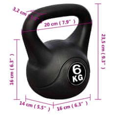 Vidaxl Kettlebell utež 6 kg