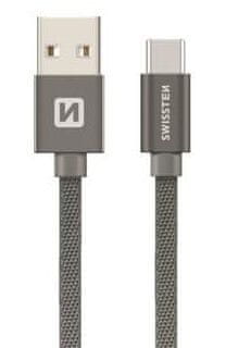 SWISSTEN podatkovni kabel USB/Micro USB 20 cm siv