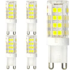 LUMILED 5x LED žarnica G9 CAPSULE 5W = 40W 460lm 6000K Hladno bela 360°