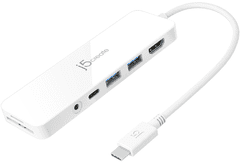 J5CREATE Lightweight Multi adapter, USB-C, bel (JCD373)