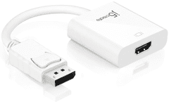 J5CREATE adapter, DisplayPort na HDMI, bel (JDA154)