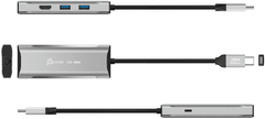 J5CREATE Elite priklopna postaja, USB-C®, 10Gb/s, siva (JCD392)
