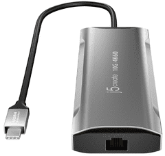 J5CREATE Elite priklopna postaja, USB-C®, 10Gb/s, siva (JCD392)