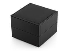 Tayma Darilna škatlica za uro - eko črna šivana s črno mat nitjo