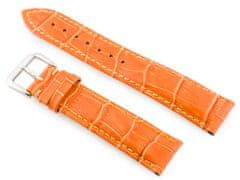Tayma Usnjen pašček za uro W64 - oranžen 18mm