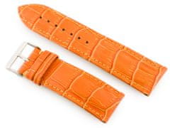 Tayma Usnjen pašček za uro W64 - oranžen 26mm