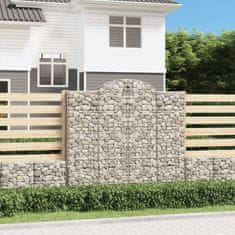 Vidaxl Obokane gabion košare 20kosov 200x30x180/200cm pocinkano železo