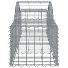 Vidaxl Obokane gabion košare 4 kosi 200x50x40/60 cm pocinkano železo