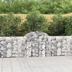 Vidaxl Obokane gabion košare 40 kosov 200x30x80/100 cm cinkano železo