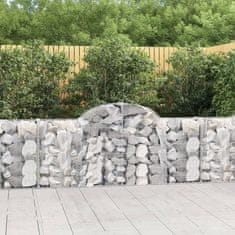 Vidaxl Obokane gabion košare 2 kosa 200x30x80/100 cm pocinkano železo