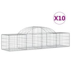 Vidaxl Obokane gabion košare 10 kosov 200x50x40/60 cm pocinkano železo