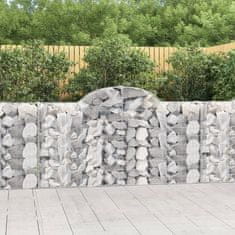 Vidaxl Obokane gabion košare 3 kosi 200x30x100/120 cm pocinkano železo