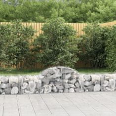 Vidaxl Obokane gabion košare 7 kosov 200x50x40/60 cm pocinkano železo