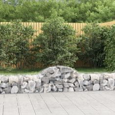 Vidaxl Obokane gabion košare 2 kosi 200x50x40/60 cm pocinkano železo