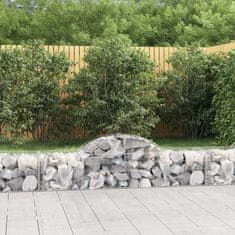 Vidaxl Obokane gabion košare 30 kosov 200x50x40/60 cm pocinkano železo