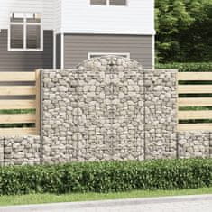 Vidaxl Obokane gabion košare 4 kosi 200x30x160/180 cm pocinkano železo