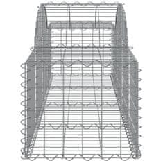 Vidaxl Obokane gabion košare 40 kosi 200x50x40/60 cm pocinkano železo