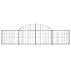 Vidaxl Obokane gabion košare 8 kosov 200x30x40/60 cm pocinkano železo