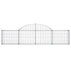 Vidaxl Obokane gabion košare 3 kosi 200x30x40/60 cm pocinkano železo