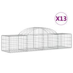 Vidaxl Obokane gabion košare 13 kosov 200x50x40/60 cm pocinkano železo