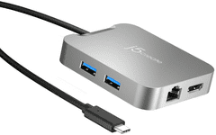 J5CREATE Elite adapter, USB-C, srebrn (JCD391)