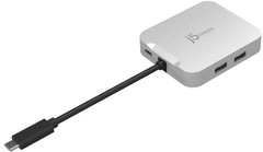 J5CREATE Elite adapter, USB-C, srebrn (JCD391)