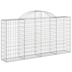 Vidaxl Obokane gabion košare 10kosov 200x30x100/120cm pocinkano železo