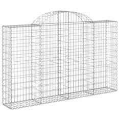 Vidaxl Obokane gabion košare 2 kosa 200x30x120/140 cm pocinkano železo