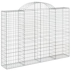 Vidaxl Obokane gabion košare 2 kosa 200x30x140/160 cm pocinkano železo