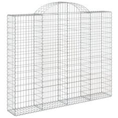 Vidaxl Obokane gabion košare 2 kosa 200x30x160/180 cm pocinkano železo