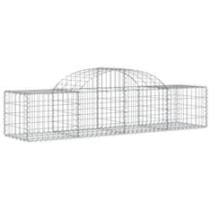 Vidaxl Obokane gabion košare 2 kosi 200x50x40/60 cm pocinkano železo