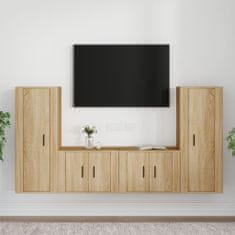 Vidaxl Komplet TV omaric 4-delni sonoma hrast inženirski les