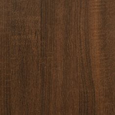Vidaxl Klubska mizica rjavi hrast 80x80x36,5 cm inženirski les