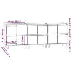 Vidaxl Komoda 2 kosa dimljeni hrast 60x35x70 cm inženirski les