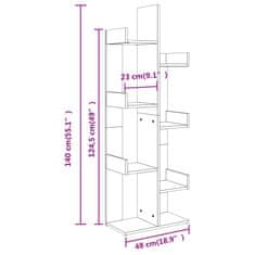 Vidaxl Knjižna omara betonsko siva 48x25,5x140 cm iverna plošča