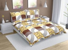 Dvoposteljna posteljnina iz krep-a - 240x200, 2 kosa 70x90 cm (širina 240 cm x dolžina 200 cm) - kvadratna bež barva