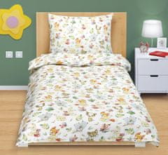Bombažno posteljno perilo Junior - 140x200, 70x90 cm - Gozdna žival
