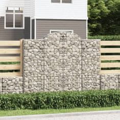 Vidaxl Obokane gabion košare 5 kosov 200x50x160/180cm pocinkano železo