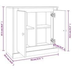 Vidaxl Komoda sonoma hrast 70x35,5x67,5 cm inženirski les